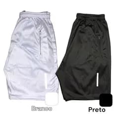Kit 2 Bermudas Adulto Dry Fit Com Bolsos  Forrada Ótima Para Academia Futebol