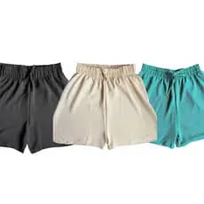 Kit 3 Shorts Feminino Cintura Alta com Elástico | Confortável, Leve e Soltinho – P ao GG