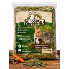 Fibra Alimentar 400g Feno Super Premium Coelho Hamster Porquinho Da Índia Chinchila Verdinho