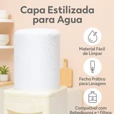Capa Decorativa para Galão de Água Filtro 20 Litros Tecido Lavável e Resistente