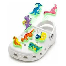 Kit 6 Pins Botons Bottons Emborrachados Para Babuche Papete Dino