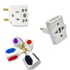 Adaptador Tomada Benjamin 3 Pino Universal 10/20 Amper T Bivolt Multiplicador de Tomadas Cubo Color