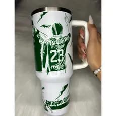Copo Térmico Personalizado Palmeiras Vitor Roque 1.200ml - Branco
