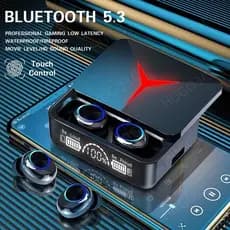 Fone de Ouvido Bluetooth 5.3 M90 Pro Sem Fio Hifi Stereo Gamer Esportivo Touch Com Case