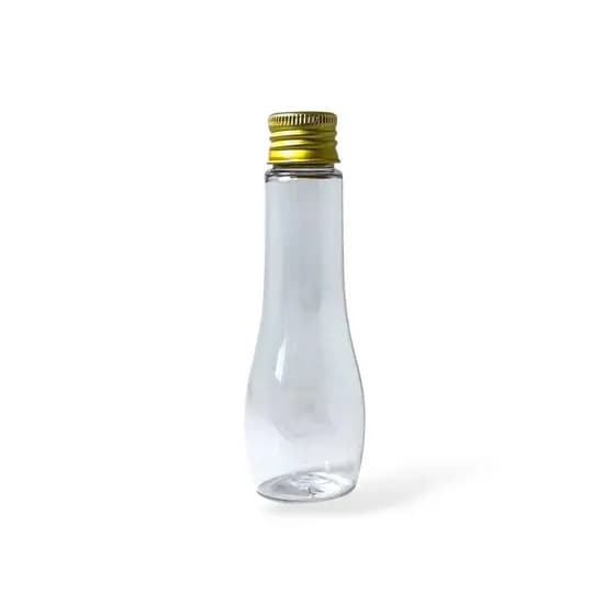 Kit 100 Frascos Pet Garrafinha 60ml com Tampa Alumínio Para Lembrancinhas
