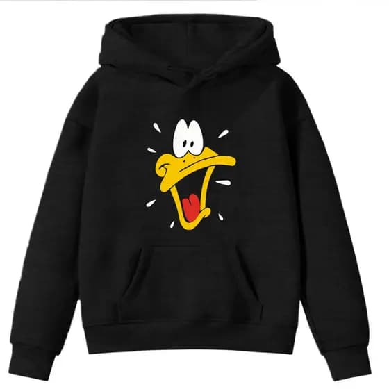 Moletom Infantil Canguru Desenho Preto Pato Shopping - Envio Imediato Gaelshop