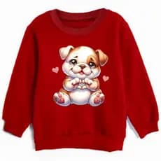 Moletom Careca Infantil Algodão Estampa Cachorrinho Gael Shop