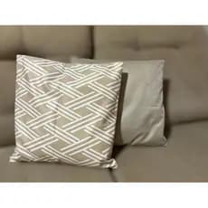 Kit 2 Capas De Almofada Suede Bege Com Ziper 43x43