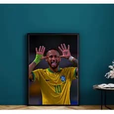 quadro decorativo Neymar auge (peça única) em mdf e alta resolução e qualidade