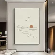 Quadro Decorativo Moderno Pôr do Sol Minimalista