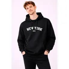 Moletom Canguru New York 199X Blusa De Frio Com bolso e capuz Casaco Feminino Masculino Flanelado