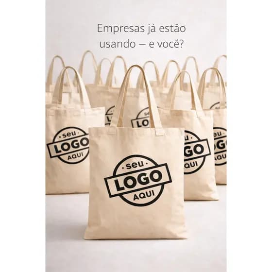 Ecobag 38x40 cm com Personalização Profissional Alça Reforçada Suporta até 30kg