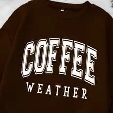 Moletom Careca Coffee Weather Gola Redonda Casaco Masculino Feminino Flanelado Inverno Blusa De Frio