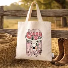 Ecobag Estampada Cowgirl Varia Estampas Cores Vivas Tendência Modelo Versátil Estilo Western