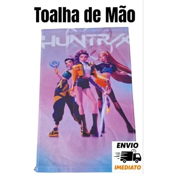 Toalhinha de Mão Huntrix Infantil | Macia e Absorvente | Envio Imediato Toalhinha Infantil