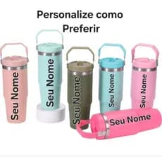 Garrafa Térmica Personalizada Alça Bico 900 ml Tumbler