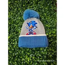 Toca gorro de Lã Infantil forrada Personagens Sonic Homem Aranha touca