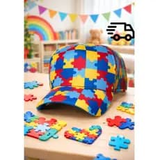 Boné Infantil Autismo Proteção solar com Tela Sofisticado e elegância