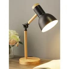 Luminária De Mesa Retratil Wood Com Base De Madeira（5 cor)100-240v