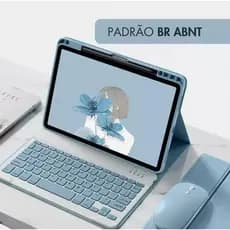 Kit de Teclado e Mouse Sem Fio Bluetooth Moderno Destinado a PC iPad Tablet e Notebook