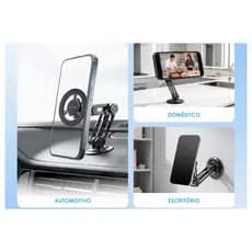 Suporte Celular Rotativo Magnético 360° Carro Casa Mesa