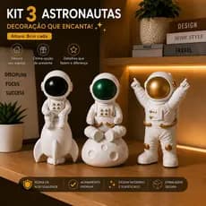 3 Astronautas Para Decoração Linda e Estilosa