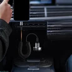 besteffie Enrolado USB Type C Carregador Telescópico Linha Fio Comprimento Ajustável Até 1 5m