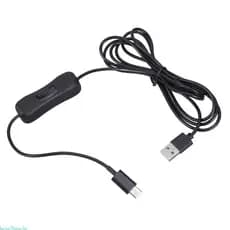 besteffie Extensão USB Para Tipo C 7 Pés Interruptores Adaptador Carregamento Energia Conector 2