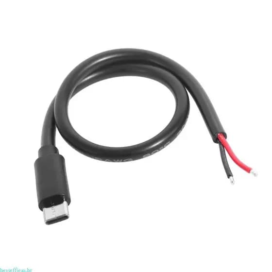besteffie Profissional 2P Extremidade Aberta Tipo C Conector Linha Fio Carregamento Design Amigável Melhora