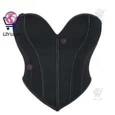 Moda PP Vermelho Branco Bustier Top Preto Corset Top Feminino Overbust Espartilho Para Roupa de Festa Festival de Natal