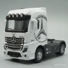 1 : 50 Modelo De Caminhão Metálico Diecast Toys Mercedes Benz Tractor Pull Back Com Som E Presentes Leves Para Crianças