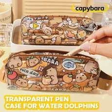 Criativo Capivara Lápis Casos Dos Desenhos Animados Bonito Com Zíper Caneta Sacos Estudante Papelaria Caso UV6P