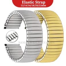 Pulseira De Relógio Elástica De Aço Inoxidável 12mm 14mm 16mm 18mm 20mm 22mm Expansão Metal Universal Masculina E Femini