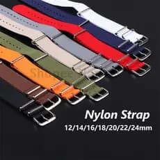 Pulseira Esportiva Masculina De Alta Qualidade Em Lona De Nylon 12/14/16/18/20/22/24mm Militar De Listras De Um Laço Feminina