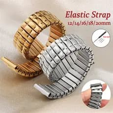 Pulseira De Relógio Elástica De Aço Inoxidável 12mm 14mm 16mm 18mm 20mm Metal Universal Stretch Expansion Watch Band Pra