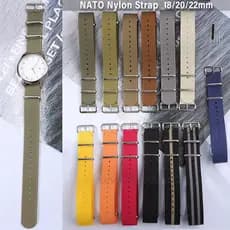 Pulseira De Relógio Universal NATO De Nylon 18 Mm 20 22 Colorida De Tecido Trançado De Um Laço Casual Militar Masculina