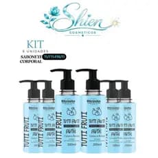 Kit 06 Sabonete Liquido Frutas Corpo e Rosto Tutti Frutti 200ml Rhenuks (Afilhado)