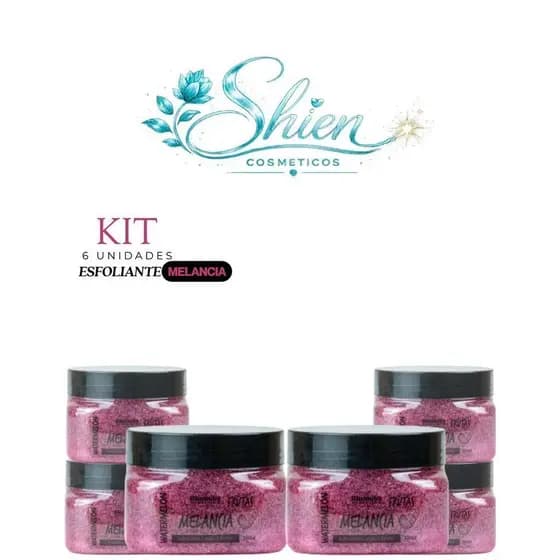 Kit 6 Esfoliante Frutas Corpo E Rosto Melancia 300G Rhenuks (Afilhado)