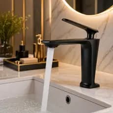 Torneira Monocomando Preto Fosco Luxo Misturador Quente Frio Promoção Pia Banheiro Lavabo