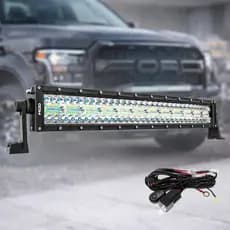 Barra de LED Curva 390W Farol de Milha Auxiliar Off Road 56cm Farol Auxiliar Barra LED