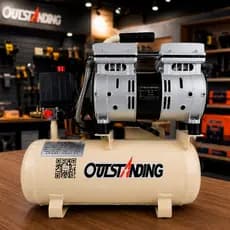 Mini Compressor de Ar Silencioso 8 Litros Sem Óleo 1100W 220V Alta Vazão Compressor Ar Profissional