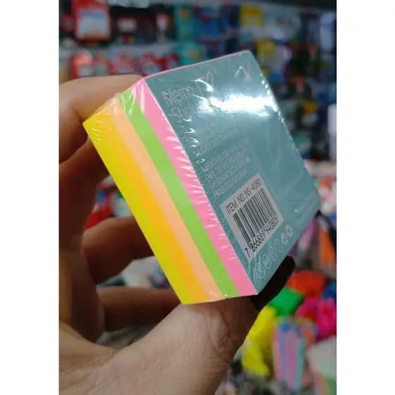 Blocos Adesivos Colorido 250 Folhas 5x5cm Mini Cubo Memo Sticker - Novo Século
