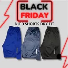 KIT 3 BERMUDA DRYFIT MODA VERÃO 2025 COM REFLETIVEL😍