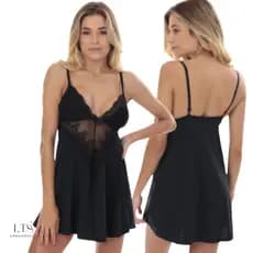 KIT 3 Camisola Modelos Diferentes Feminina Sensual Com Renda Linha Noite Conforto