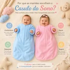 Saco de Dormir Casulo para Bebê Dormir Flanelado Quentinho, Seguro e Ultra Macio  com Mangas que crescem com seu bebê