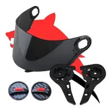Viseira Fume + Reparo Completo Botão Fw3 Gt Ls2 Ff358 Ff396.