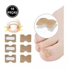 Kit 10 Adesivos Órtose Correção Unha Encravada Saúde Dedo