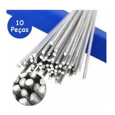 Vareta Solda Mágica Alumínio com fluxo interno Baixa Temperatura Barra Ferro Inox Metal 10pcs