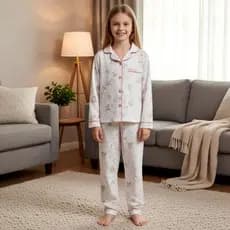 Pijama Infantil Juvenil Longo Menino Menina Roupa de Dormir Confortável Premium Estampado Kit Verão Outono