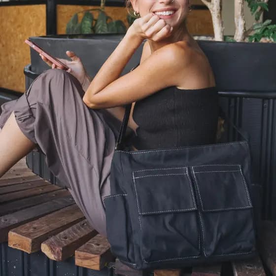 Tote Bag de Lona Tamanho Grande Tote Bag Daily
